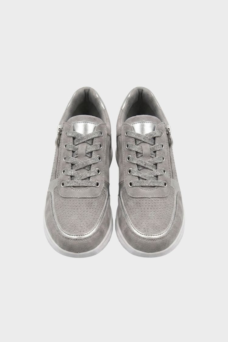 Women's Sneakers with Zip and Laces