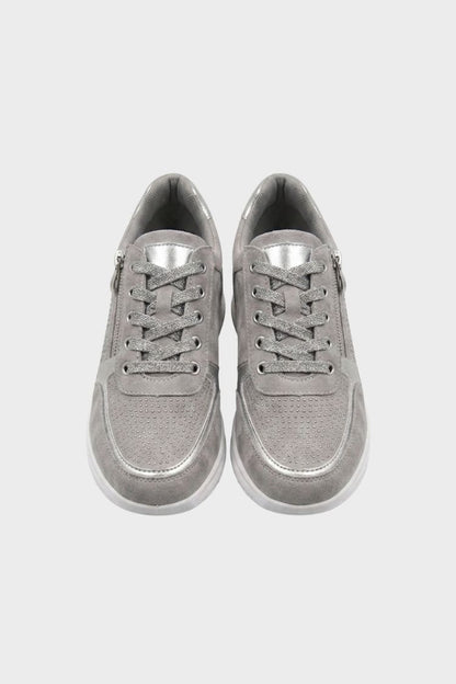Women's Sneakers with Zip and Laces