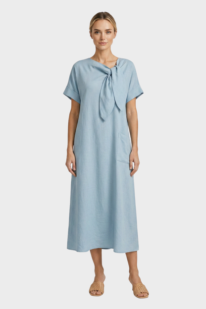 Women's Linen-Look Midi Dress | Knot