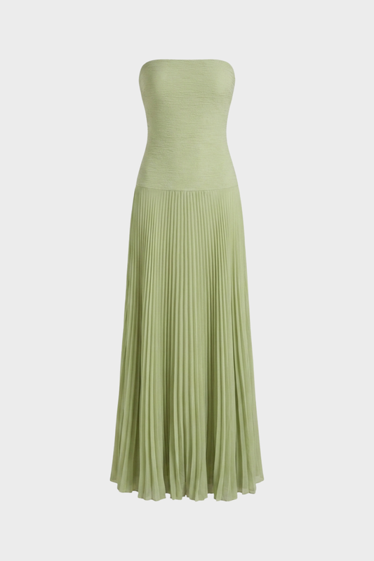 Women's Strapless Pleated Maxi | Gown