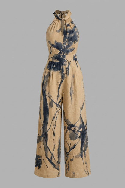 Women's Printed Jumpsuit | Halter Neck