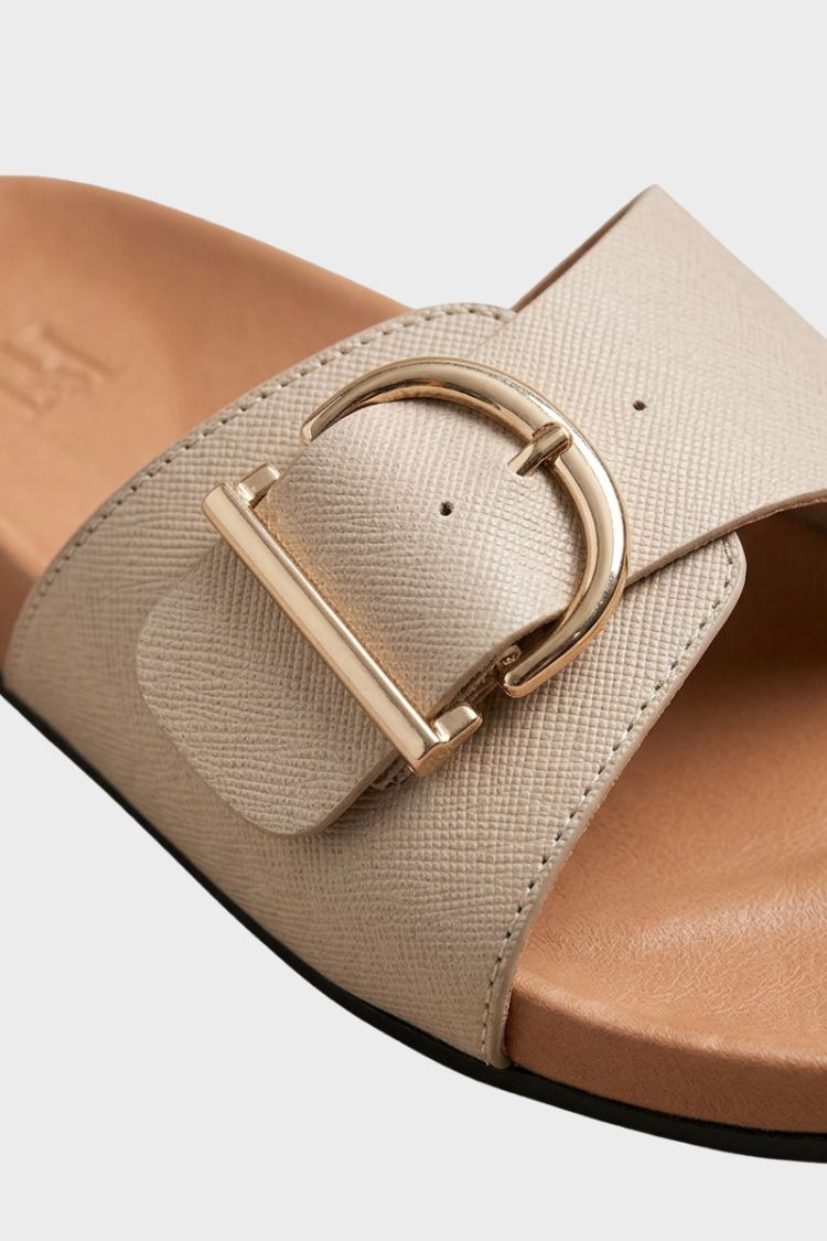 Women's Mules with Buckle and Footbed