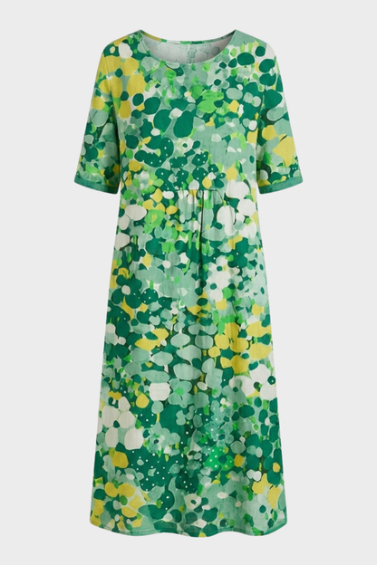 Women's Floral Midi Dress | Pockets