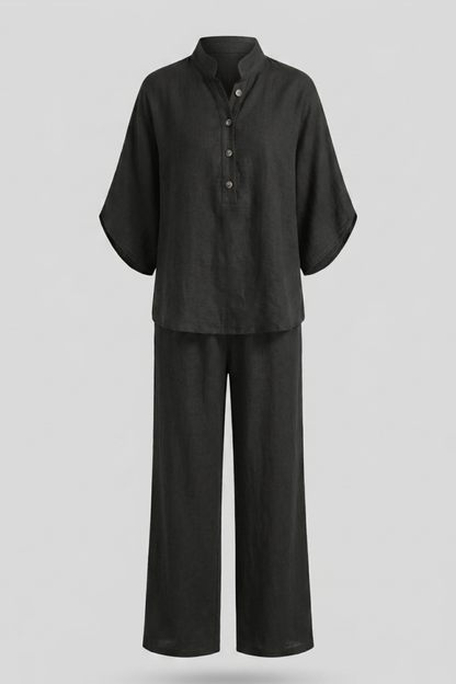 Women's Linen-Look Co-Ord | Wide-Leg