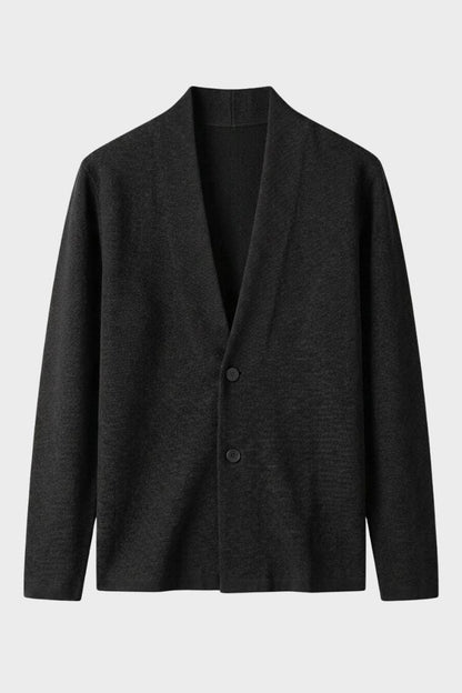 Men's Open Cardigan | Button Detail & Stand Collar