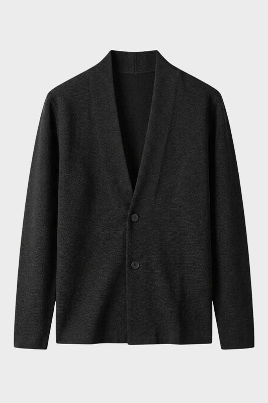 Men's Textured Cardigan | Stand Collar
