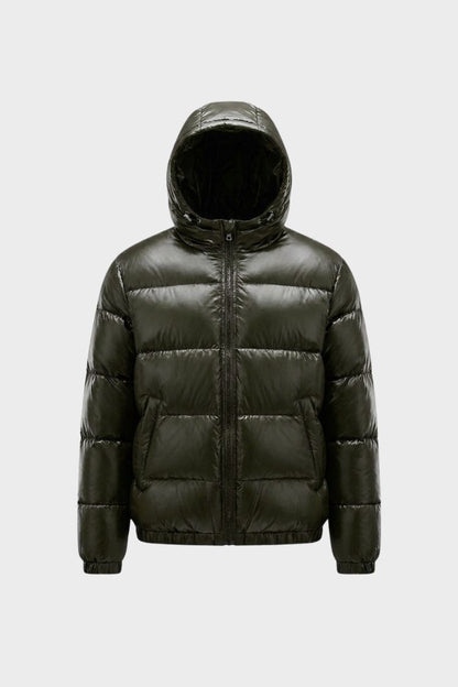 Women's Shiny Puffer Jacket | Hooded Design