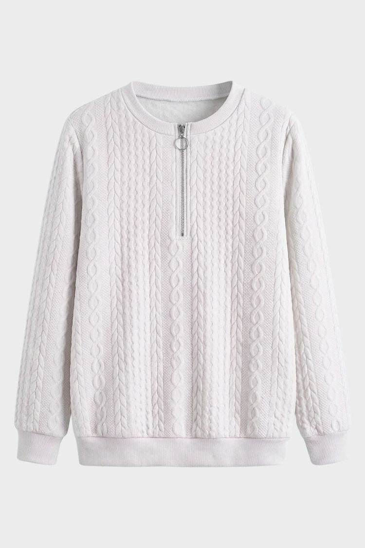 Women's Quarter-Zip Sweatshirt | Ribbed