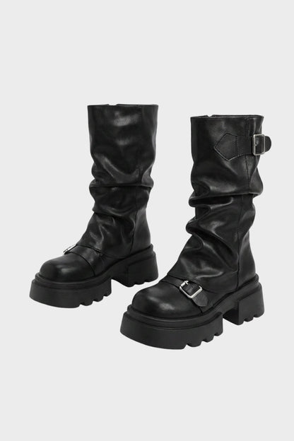 Women's Slouch Boots | Buckle Strap
