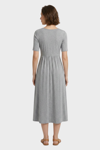 Women's Wrap Midi Dress | V-Neck