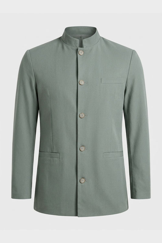 Men's Nehru Collar Blazer | Tailored Fit