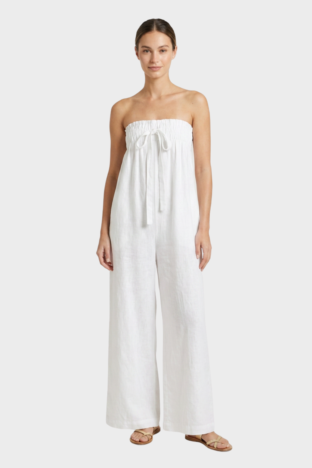 Women's Strapless Jumpsuit | Wide-Leg