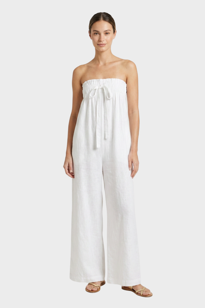 Women's Strapless Jumpsuit | Wide-Leg
