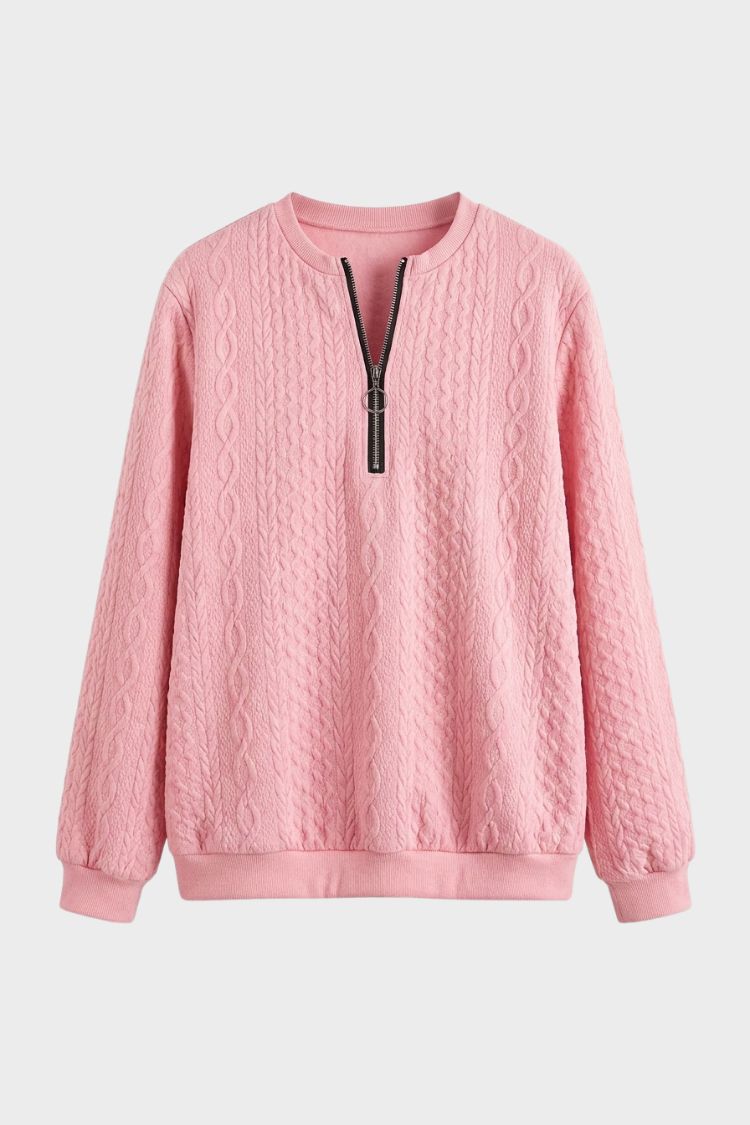Women's Quarter-Zip Sweatshirt | Ribbed