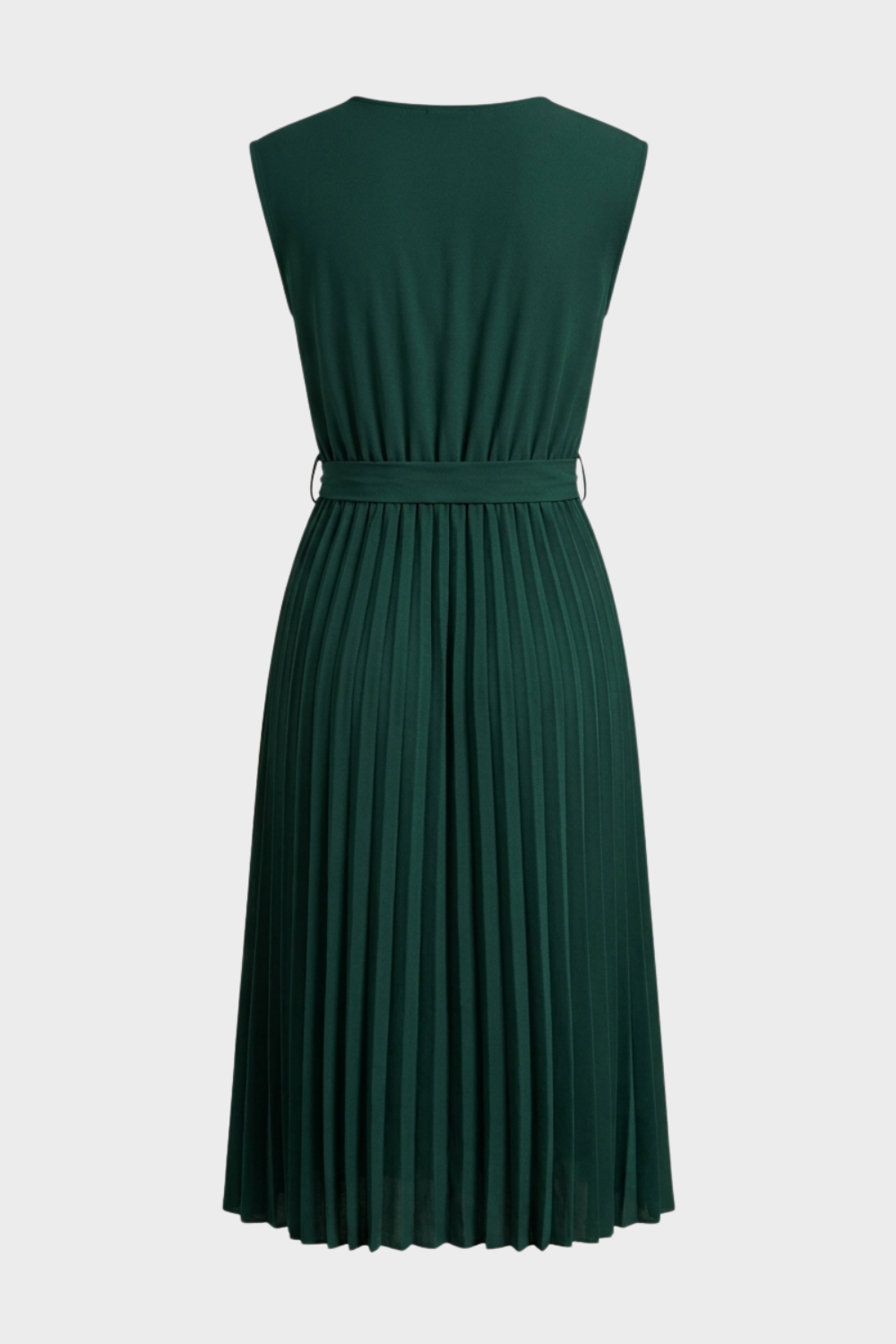 Women's Pleated Midi Dress | Belted