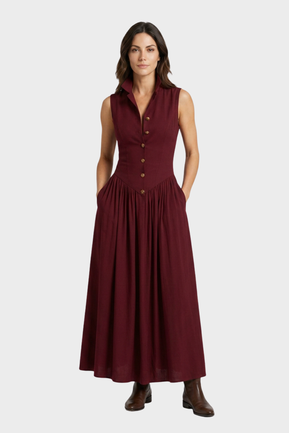 Women's Pleated A-Line Midi | Flare