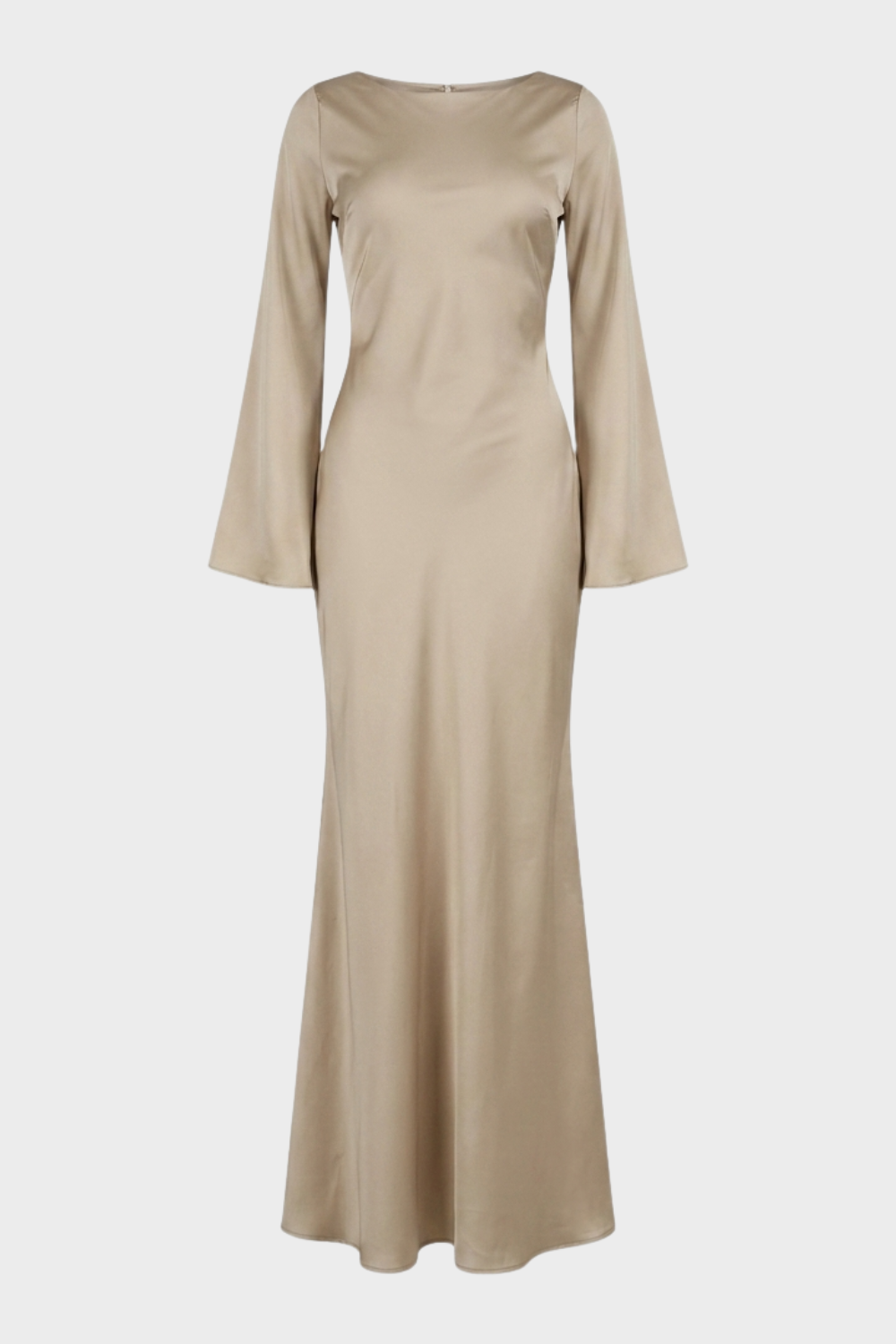 Women's Satin Maxi Dress | Long Sleeve