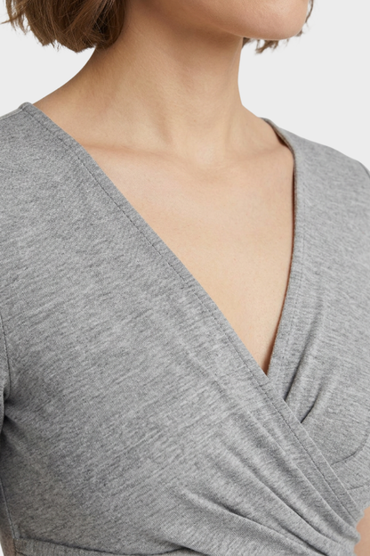 Women's Wrap Midi Dress | V-Neck