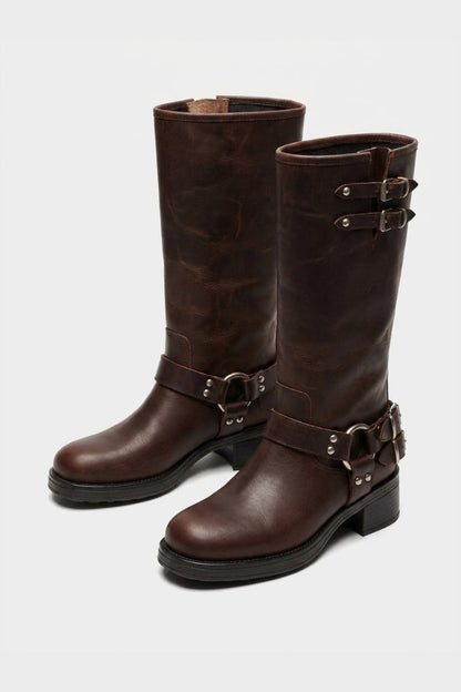 Women's Slouch Boots | Buckle Strap