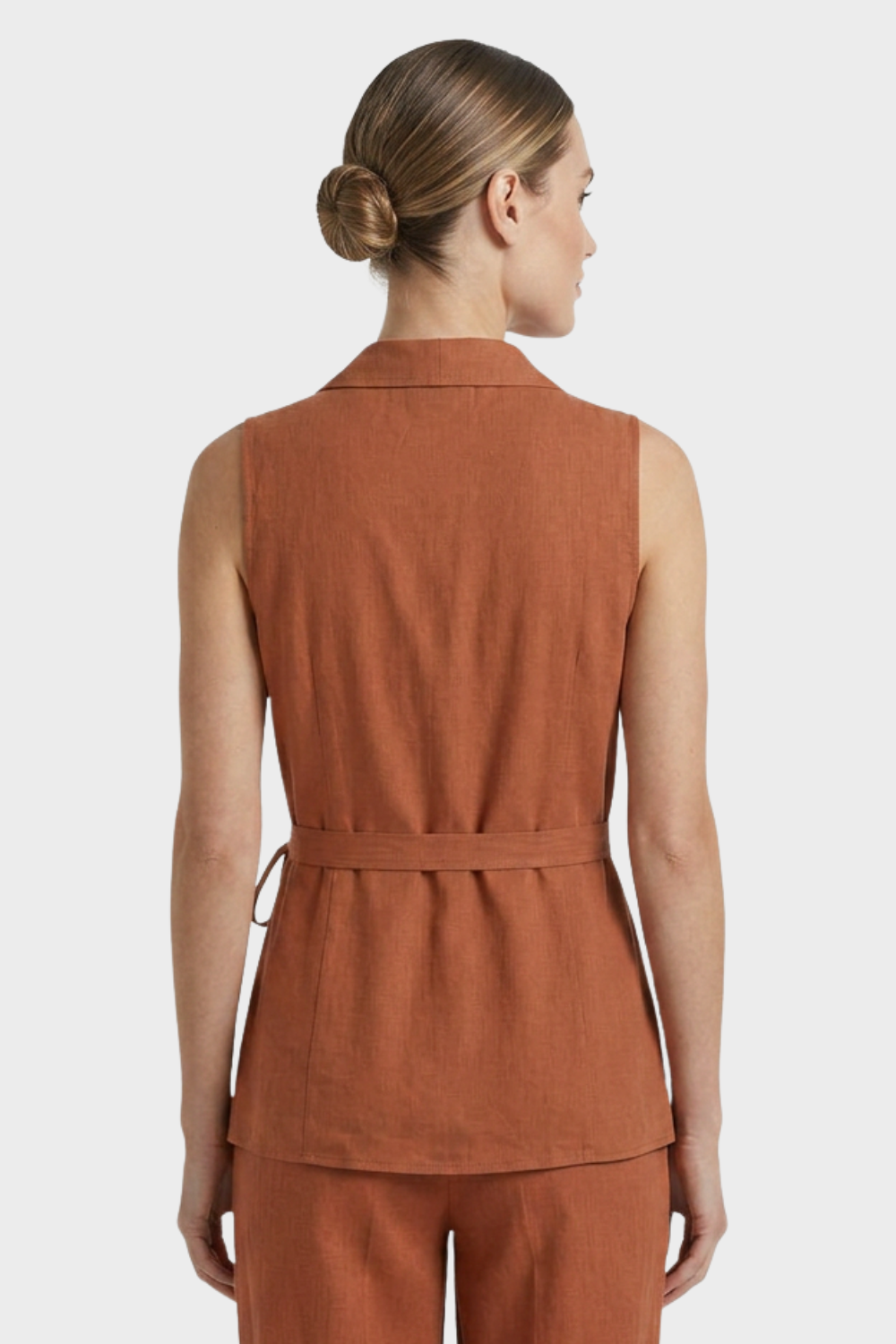 Women's Linen-Look Wrap Top | V-Neck