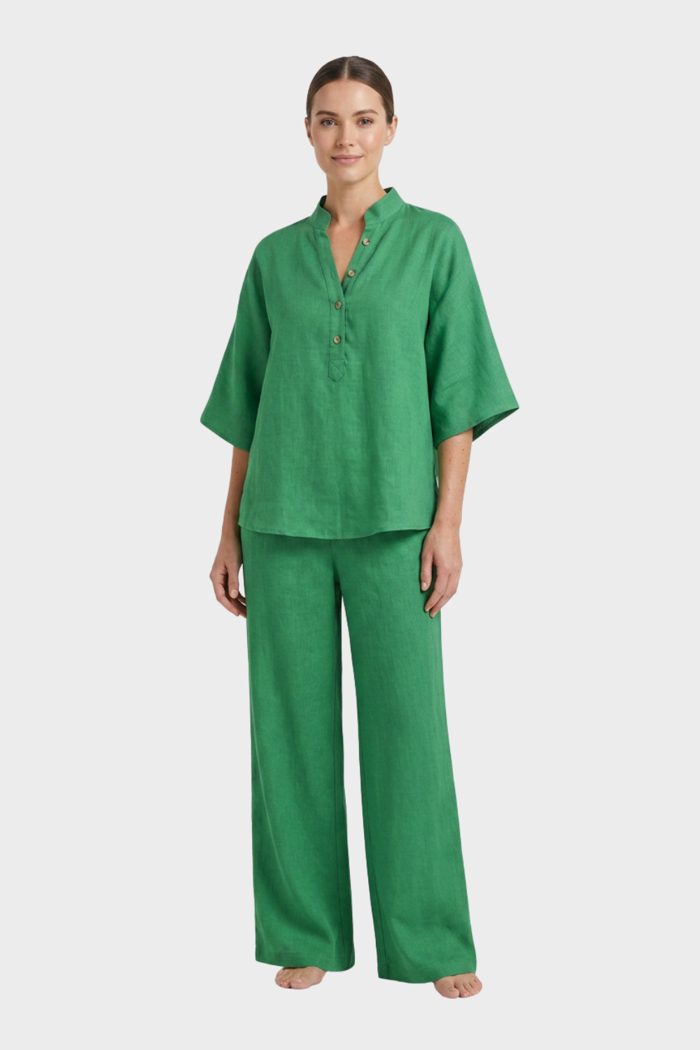 Women's Linen-Look Co-Ord | Wide-Leg