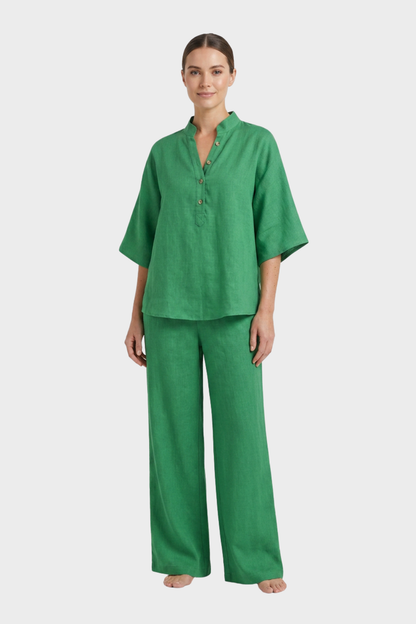 Women's Linen-Look Co-Ord | Wide-Leg