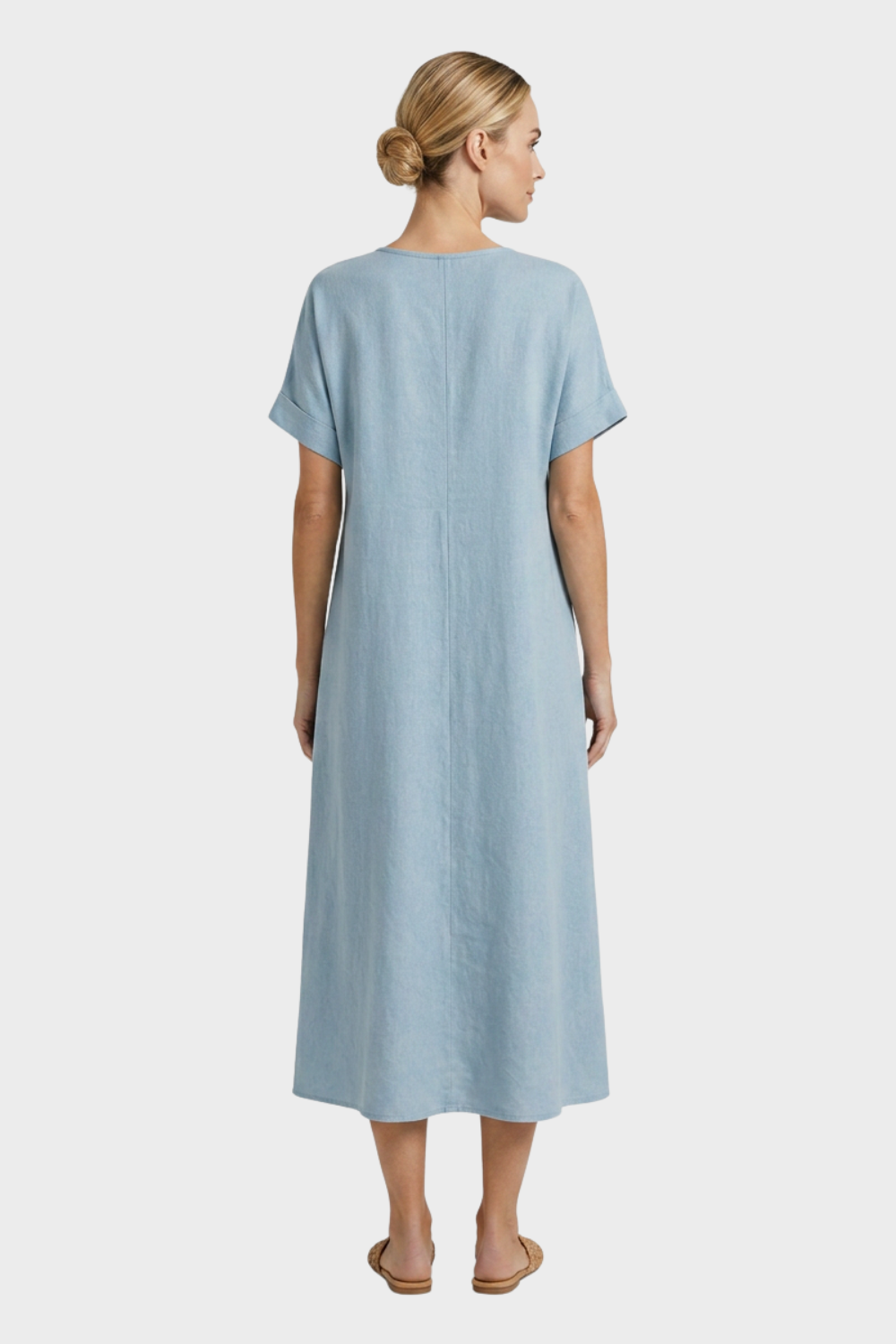 Women's Linen-Look Midi Dress | Knot
