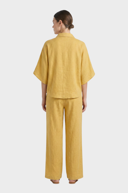 Women's Linen-Look Co-Ord | Wide-Leg