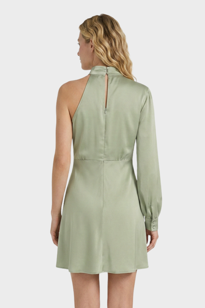 Women's Long Sleeve Dress with Stand-Up Collar