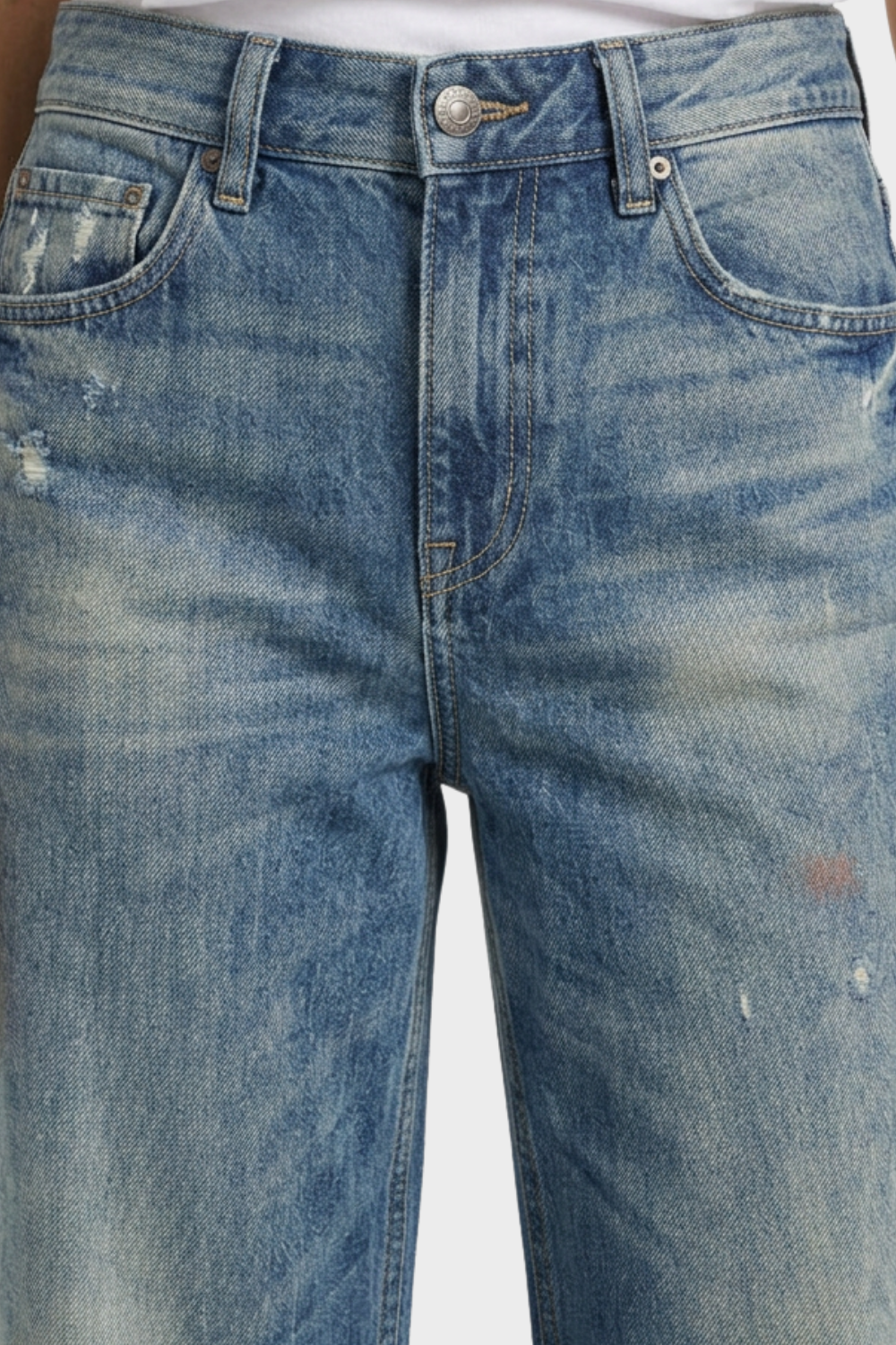 Women's Wide Leg Jeans with Used Look