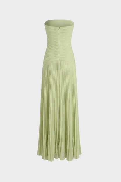 Women's Strapless Pleated Maxi | Gown