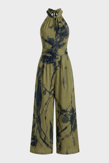 Women's Printed Jumpsuit | Halter Neck