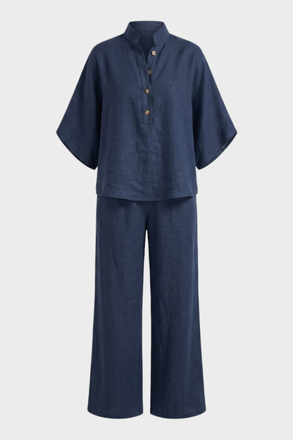 Women's Linen-Look Co-Ord | Wide-Leg
