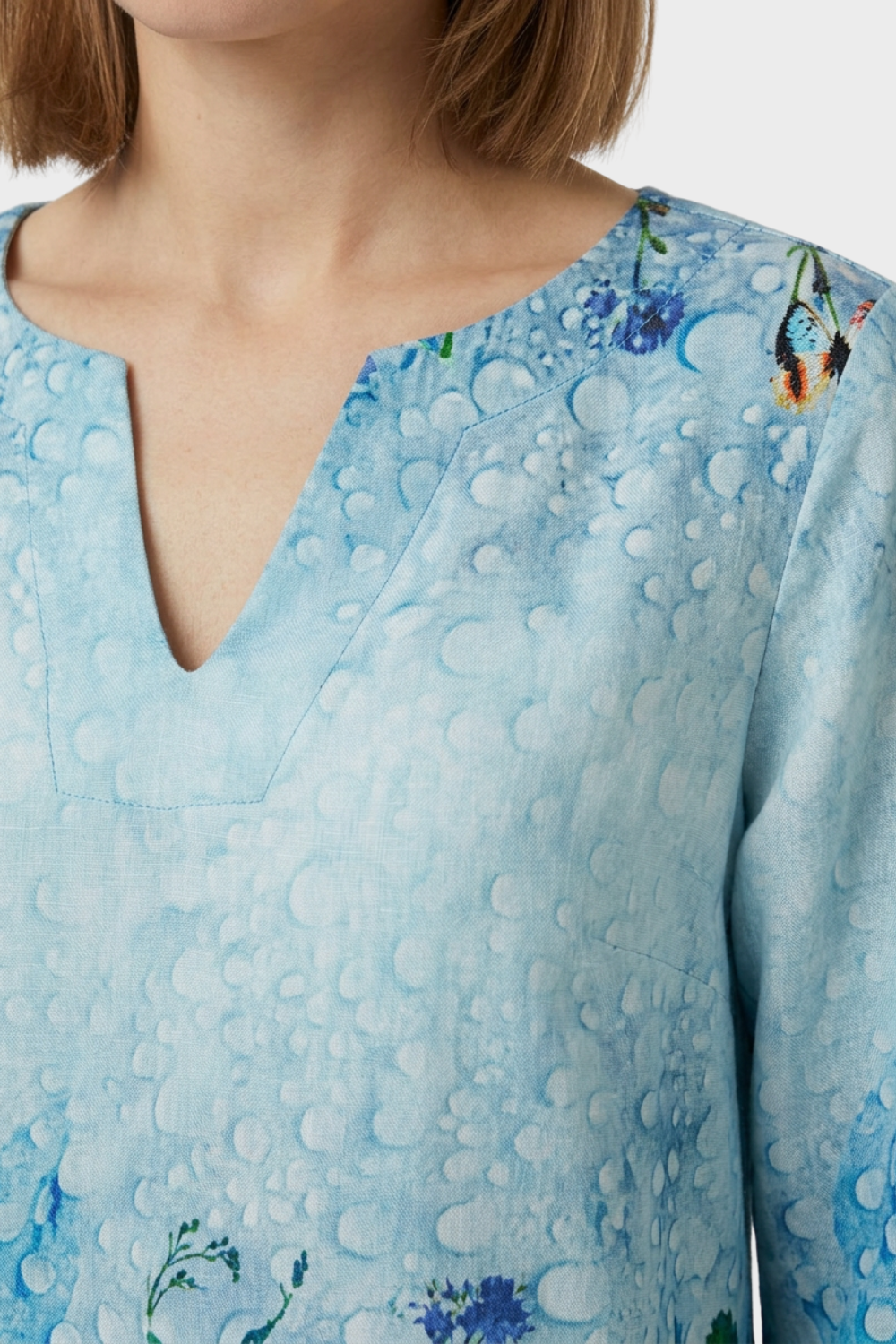 Women's Floral Shift Dress | Split V