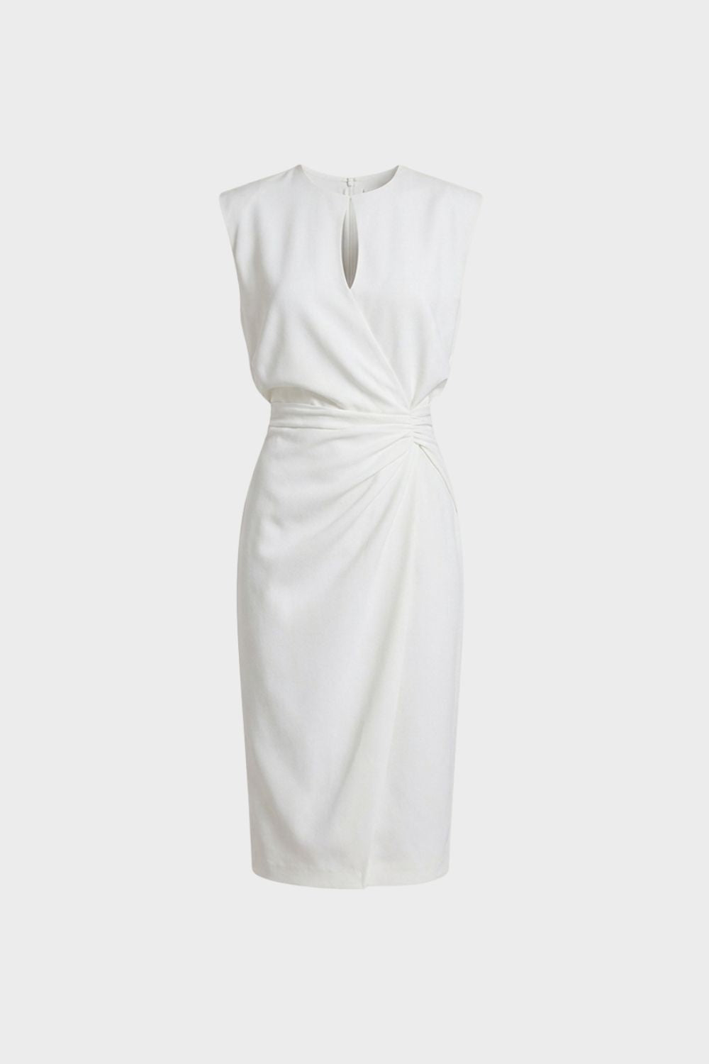 Women's Ruched Pencil Midi | Keyhole