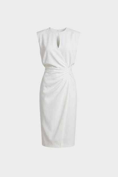 Women's Ruched Pencil Midi | Keyhole