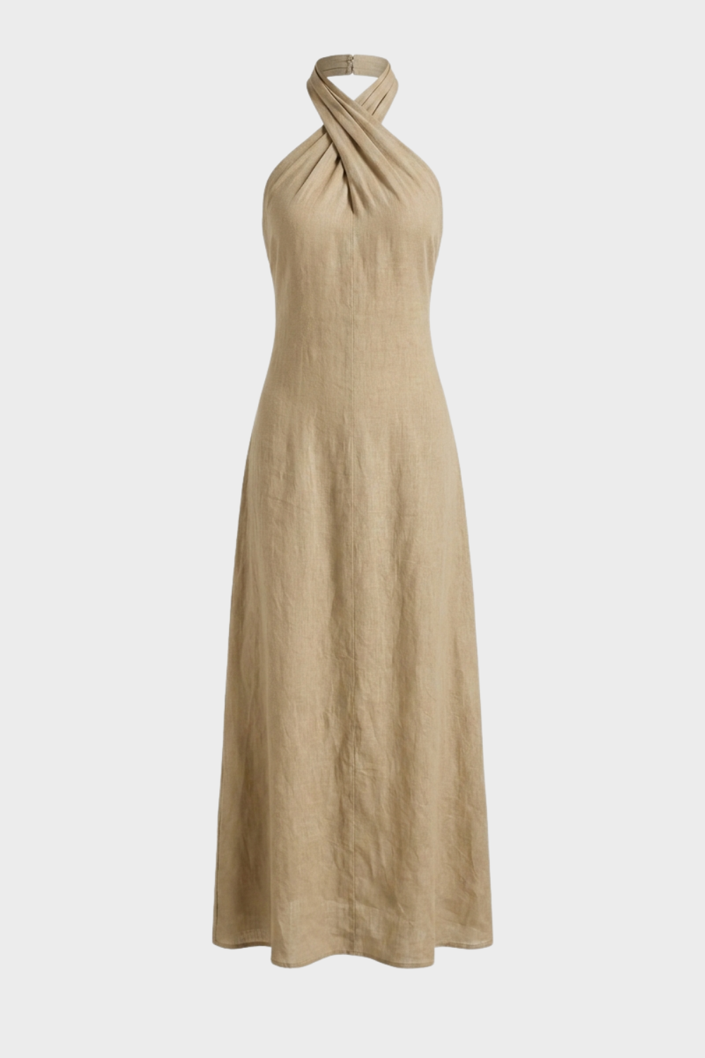 Women's Cross-Halter Maxi | Linen-Look