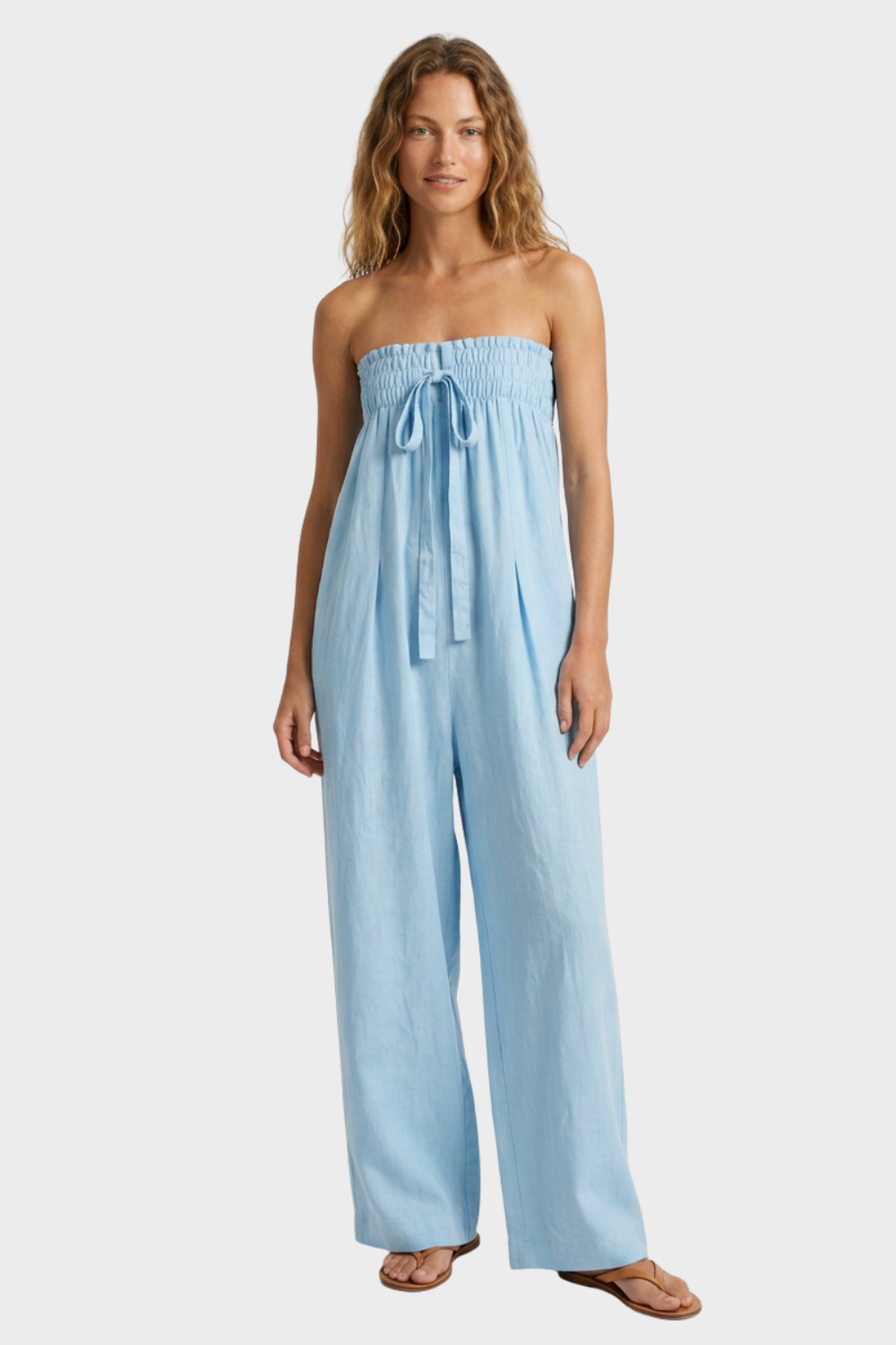 Women's Strapless Jumpsuit | Wide-Leg