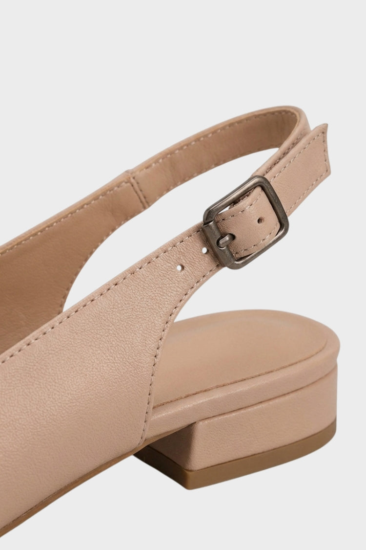 Women's Slingback Flats | Contrast Cap Toe
