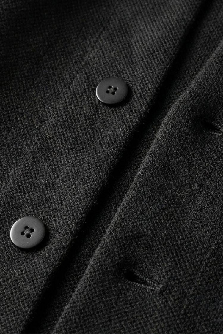 Men's Open Cardigan | Button Detail & Stand Collar