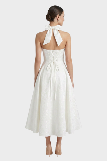 Women's Halter Midi Dress | Full Skirt