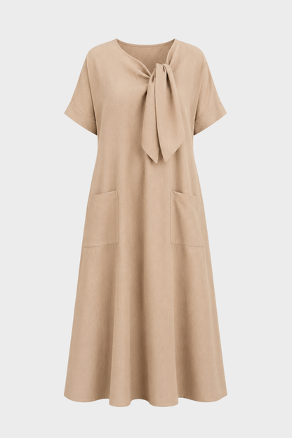 Women's Linen-Look Midi Dress | Knot