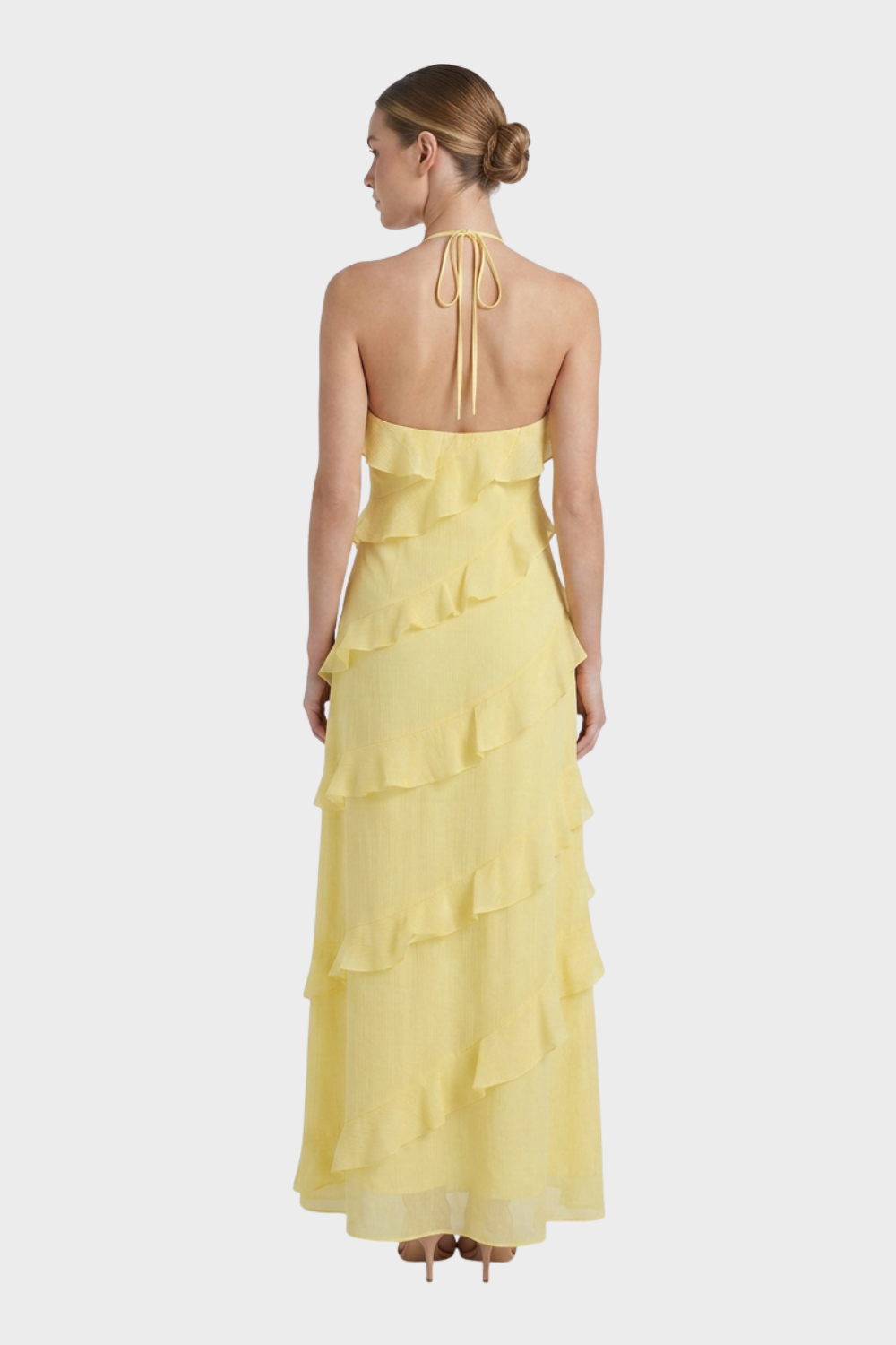 Women's Ruffle Maxi Dress | Halter