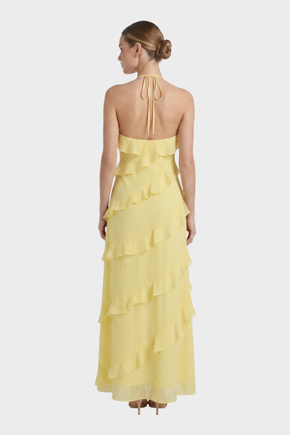 Women's Ruffle Maxi Dress | Halter
