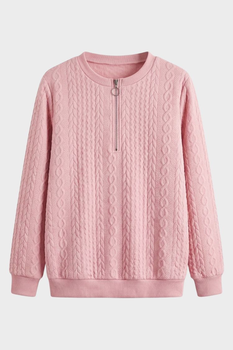 Women's Quarter-Zip Sweatshirt | Ribbed