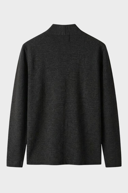 Men's Open Cardigan | Button Detail & Stand Collar