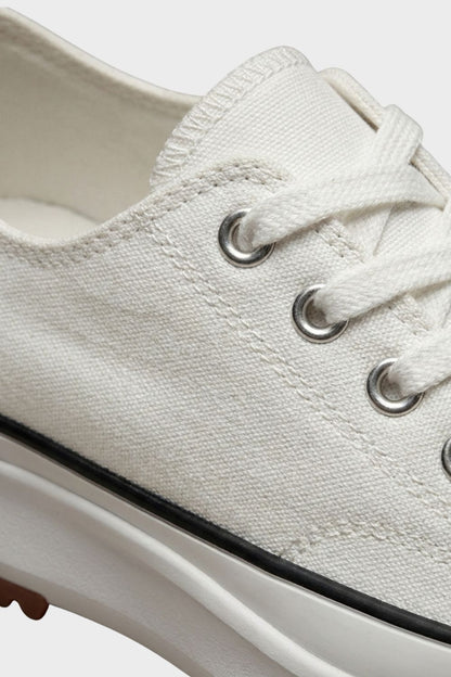 Women's Low Top Sneakers with Lacing and Rubber Cap