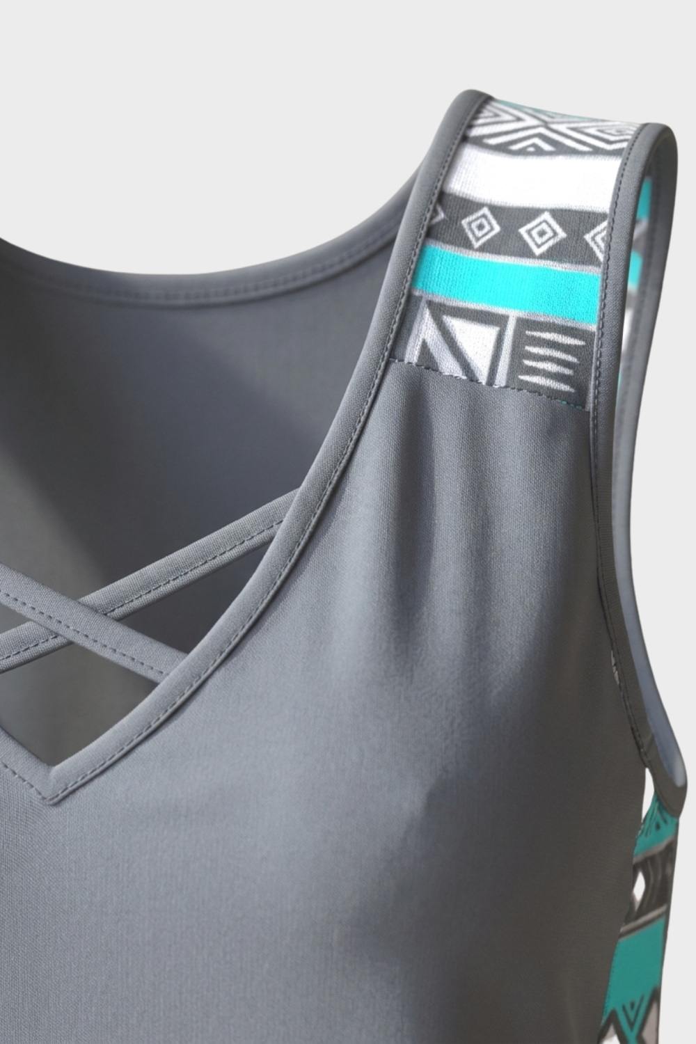 Women's Printed Tankini Swimsuit | V Neck