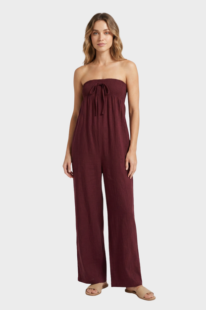 Women's Strapless Jumpsuit | Wide-Leg