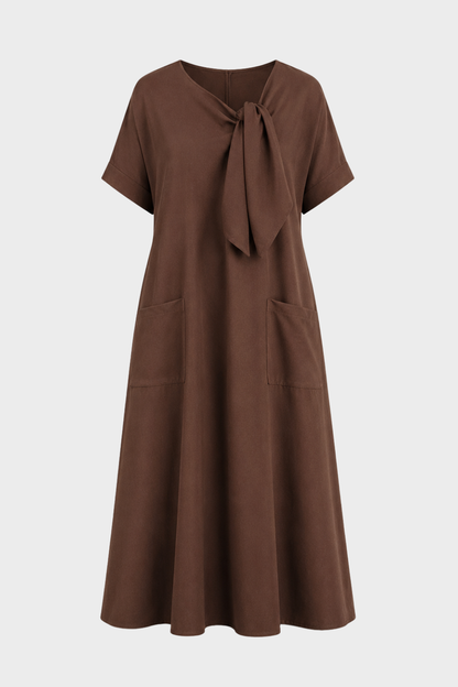 Women's Linen-Look Midi Dress | Knot